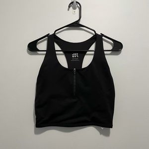 JoyLab Cropped Zip-Front Tank
